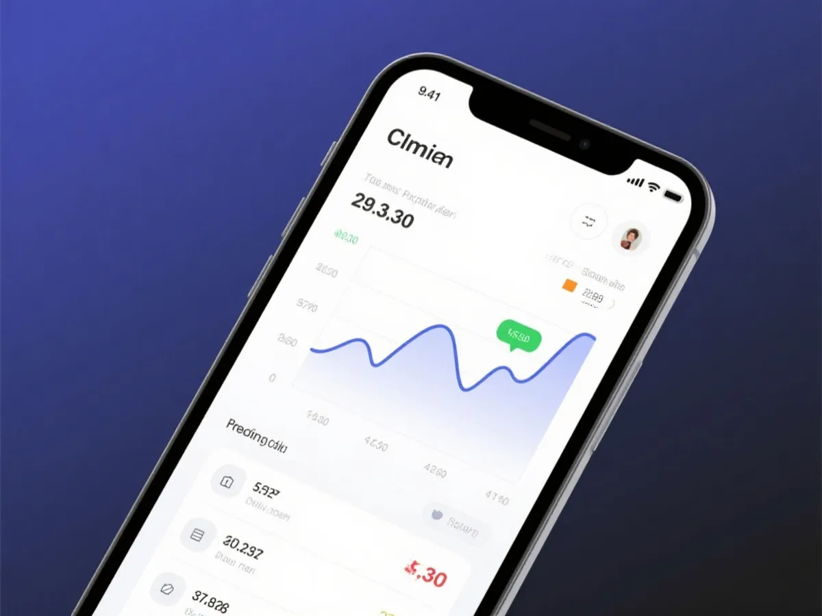 应用界面与走势图示意图